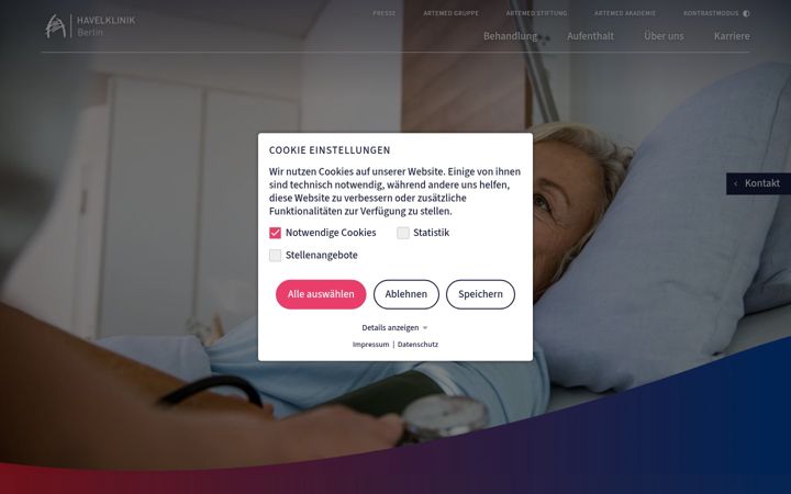 Screenshot of havelklinik.de