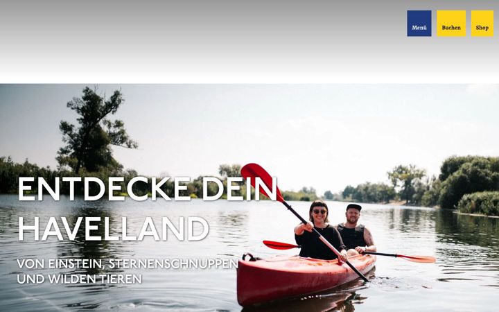 Screenshot of havelland-tourismus.de