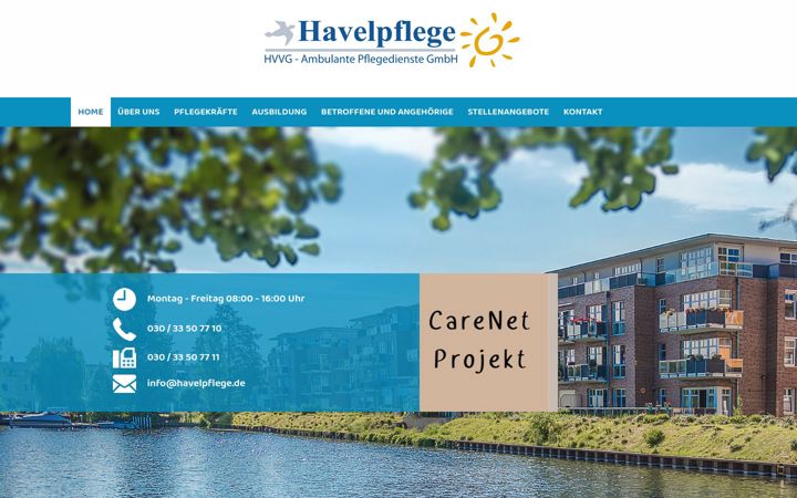 Screenshot von havelpflege.de