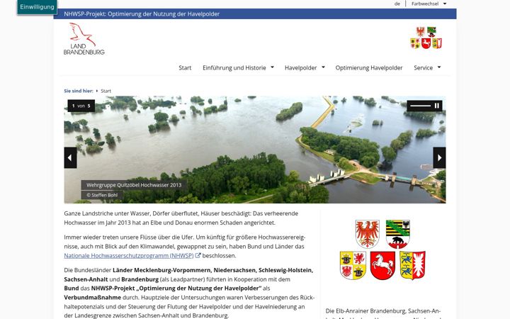 Screenshot von havelpolder.de