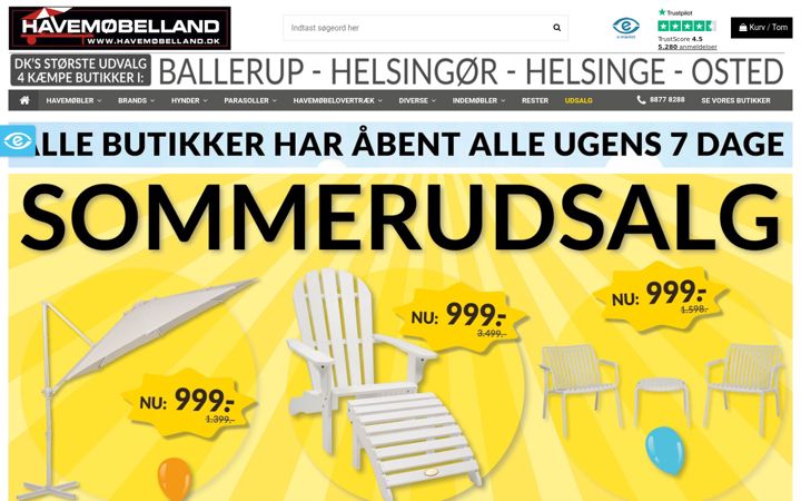 Screenshot of havemoebelland.dk