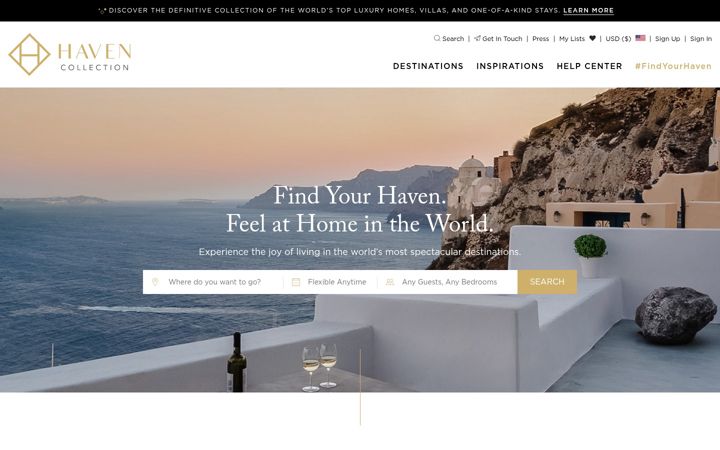 Screenshot of havencollection.com
