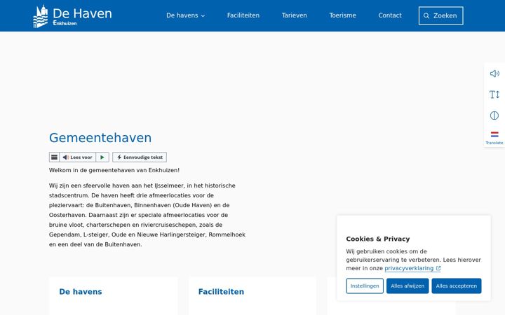 Screenshot of havenenkhuizen.nl