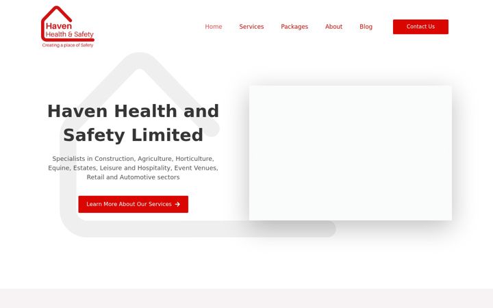 Screenshot of havenhealthandsafety.co.uk