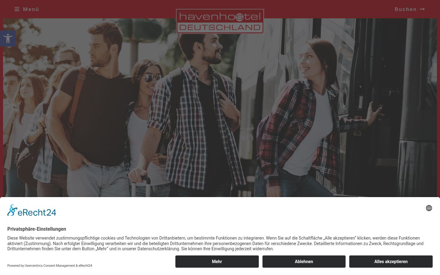 Screenshot des Einwilligungsbanners vor jeglicher Interaktion