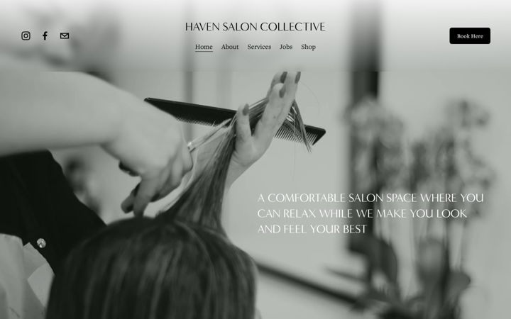 Screenshot of havensalonco716.com