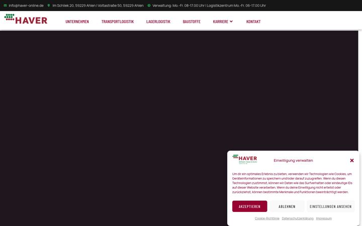 Screenshot von haver-online.de