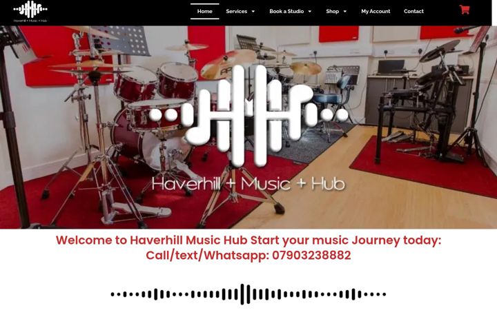 Screenshot of haverhillmusichub.co.uk