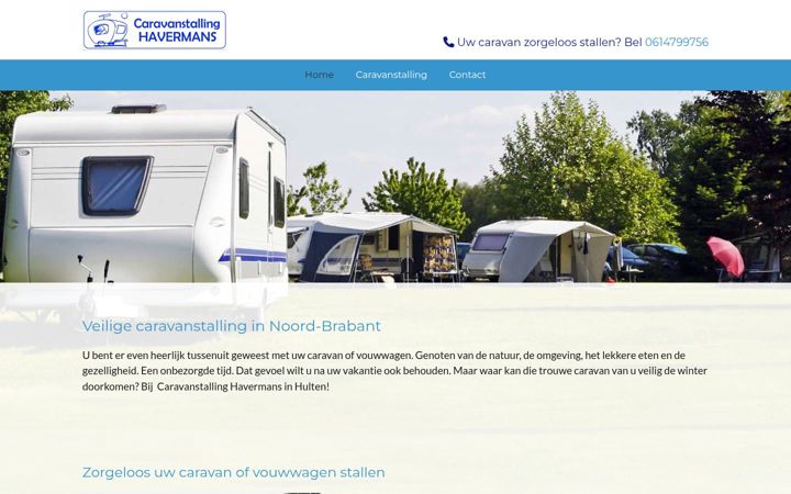 Screenshot of havermans-caravanstalling.nl