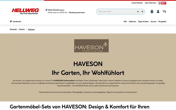 Screenshot of haveson-garten.de