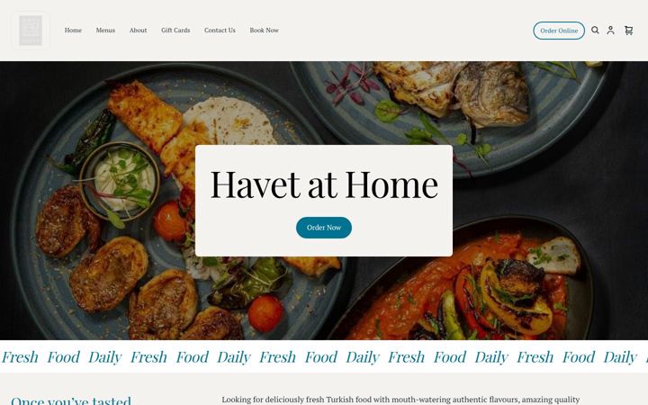 Screenshot of havetrestaurant.com