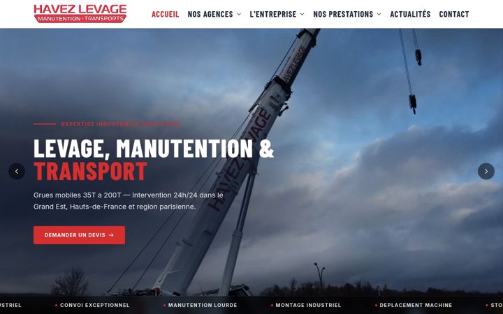 Screenshot of havez-levage.com