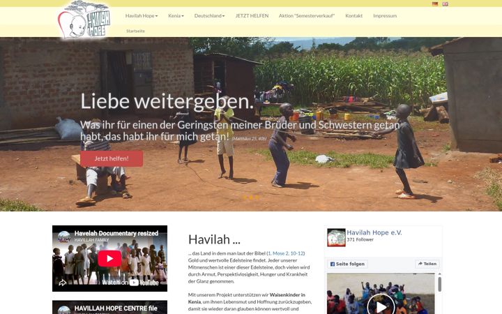 Screenshot of havilah-hope.com