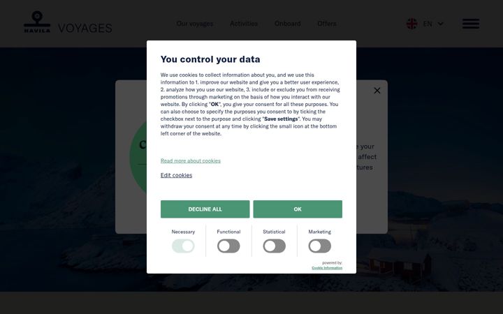 Screenshot of havilavoyages.com