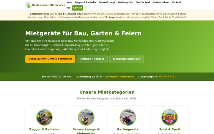 Skjámynd af havixbecker-mietservice.de