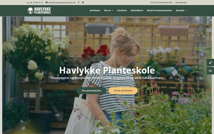 Snímek obrazovky havlykkeplanteskole.dk