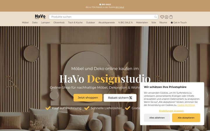 Screenshot of havo-designstudio.com