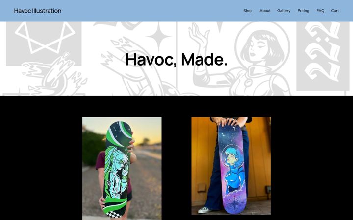 Screenshot of havocillustration.com