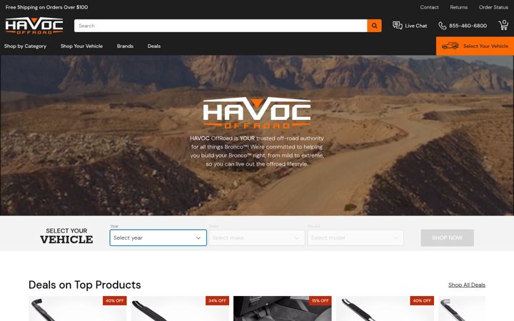 Screenshot of havocoffroad.com