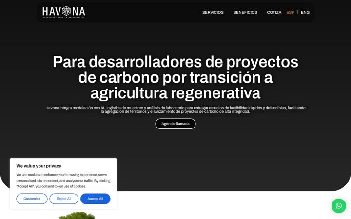 Screenshot of havona.co