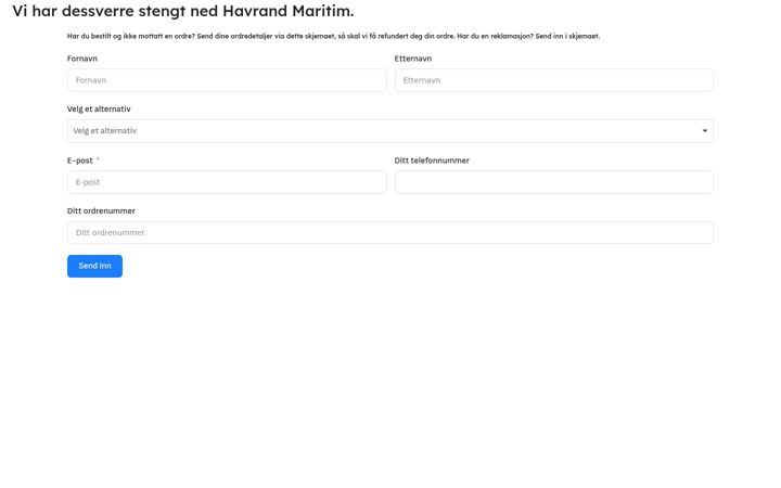 Screenshot of havrand-maritim.no