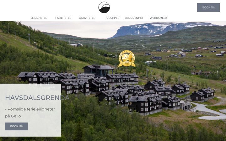 Screenshot of havsdalsgrenda.no