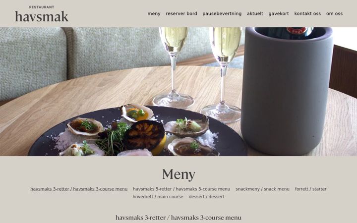 Screenshot of havsmak.no