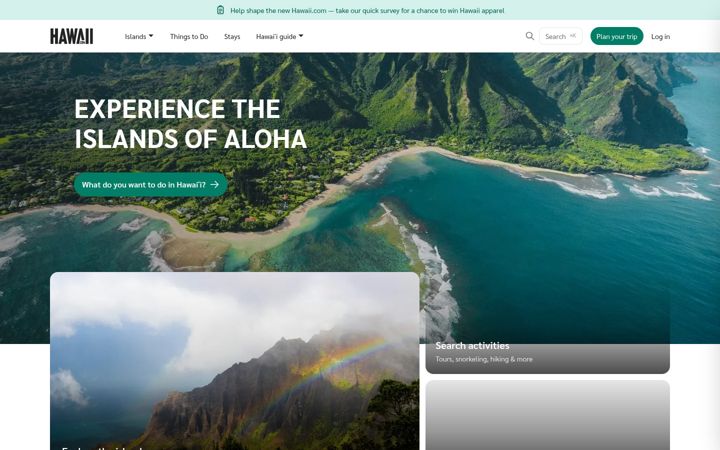 Screenshot of hawaii.com