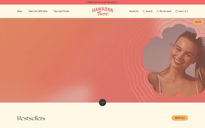 Screenshot of hawaiian-tropic.gr