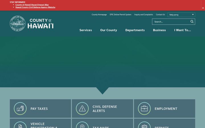 Screenshot von hawaiicounty.gov