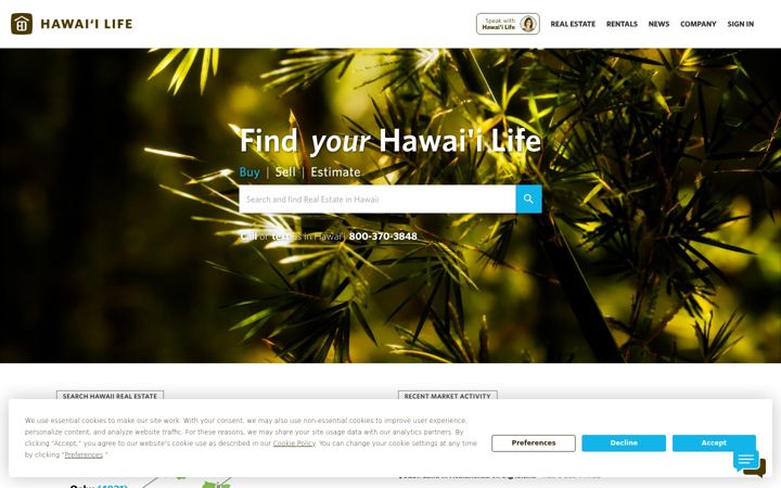 Screenshot di hawaiilife.com