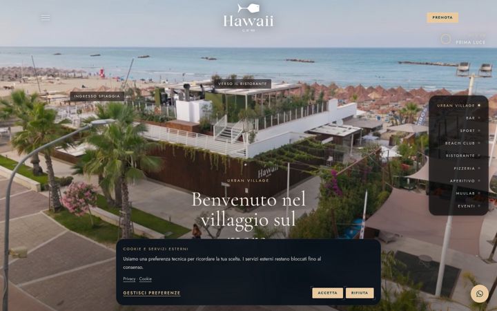Screenshot of hawaiipescara.it