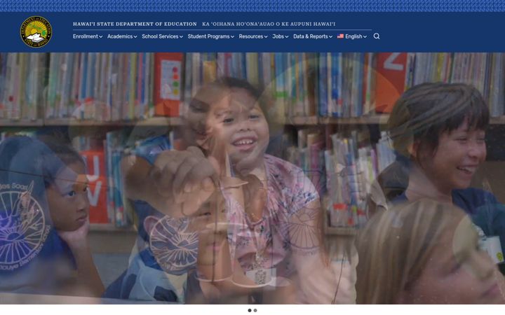 Screenshot of hawaiipublicschools.org