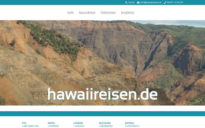 Skjámynd af hawaiireisen.de