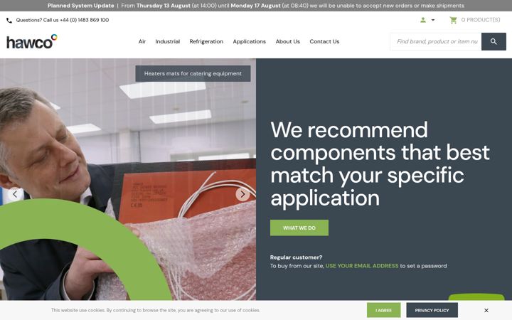 Screenshot of hawco.co.uk