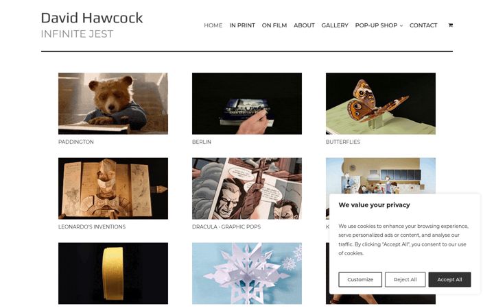 Screenshot of hawcockbooks.co.uk