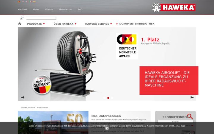 Screenshot of haweka.com