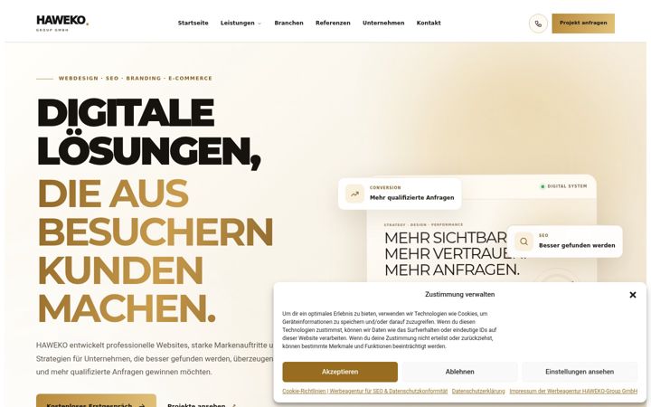 Screenshot of haweko-group.de