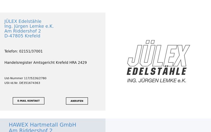 Screenshot of hawex.de