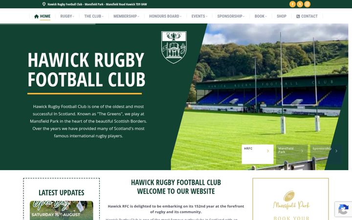 Screenshot of hawickrfc.co.uk