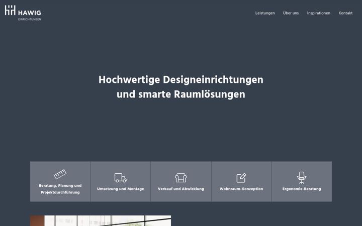 Captura de pantalla de hawig-einrichtungen.de