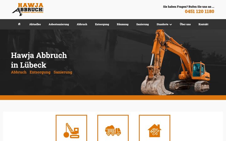 Screenshot of hawja-abbruch.de