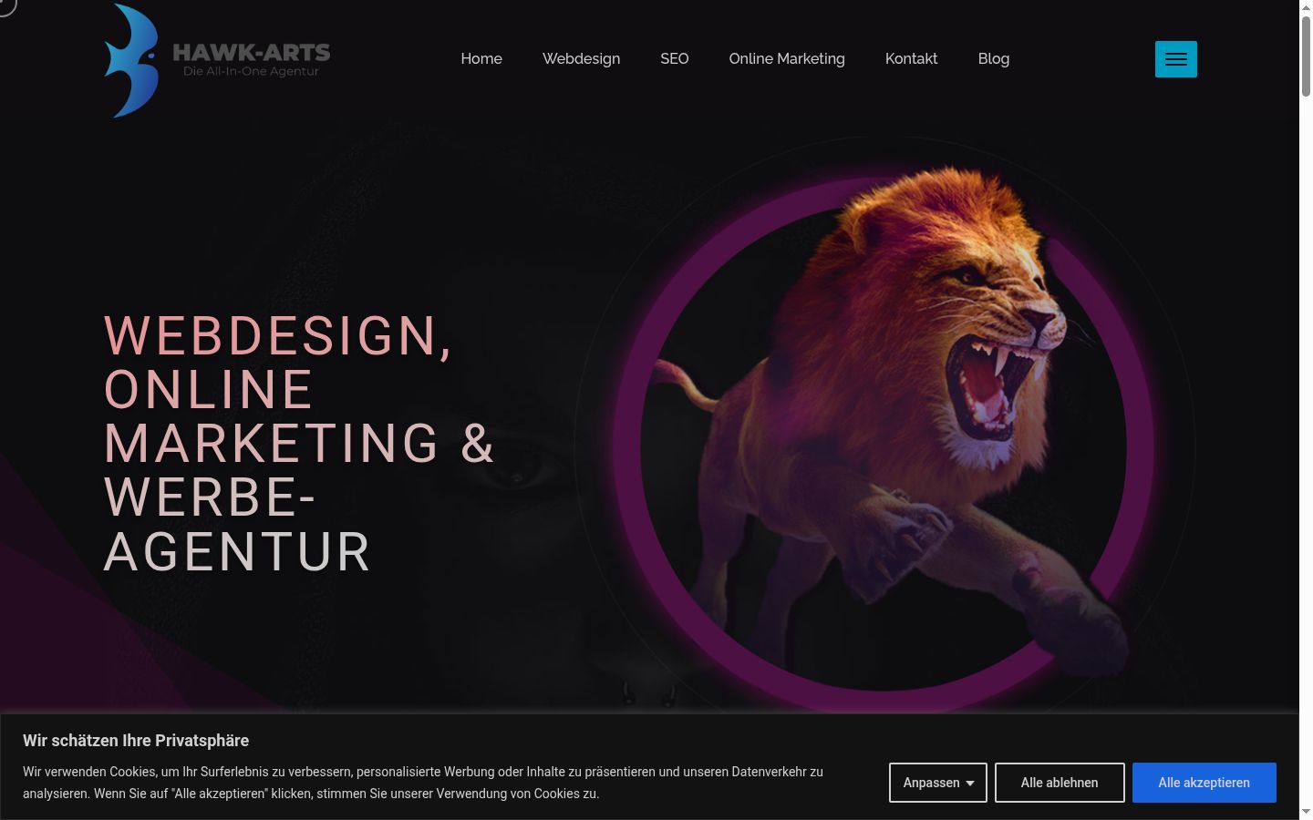 Screenshot tal-banner tal-kunsens muri qabel kwalunkwe interazzjoni