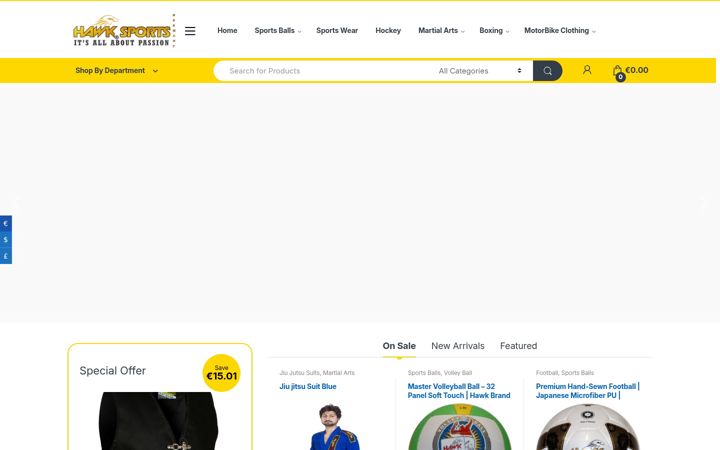Captura de pantalla de hawk-sports.de