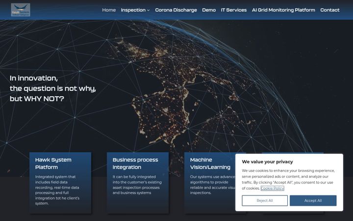 Screenshot of hawk-system.com
