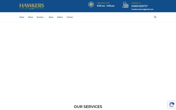 Screenshot of hawkermotors.co.uk