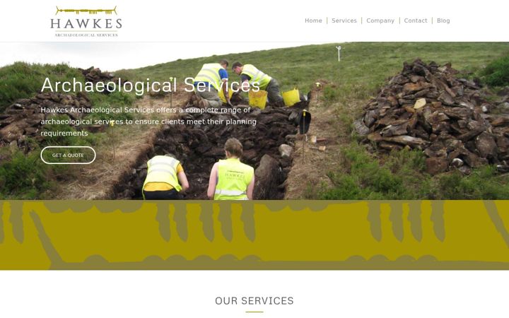 Screenshot of hawkesarchaeology.ie