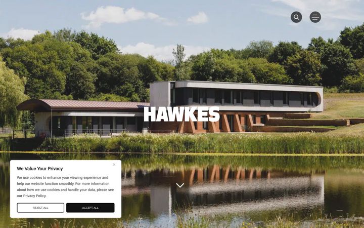 Screenshot of hawkesarchitecture.co.uk