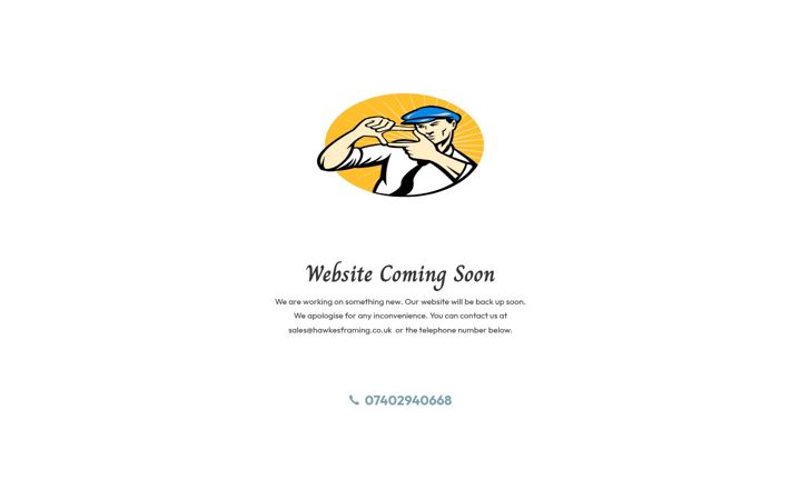 Screenshot of hawkesframing.co.uk