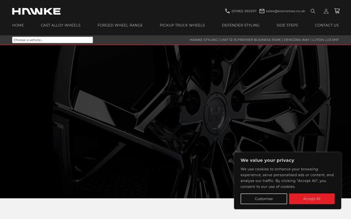 Screenshot of hawkestyling.com